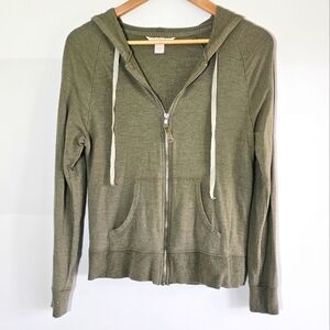 Victoria's Secret Olive Green Full Zip Hoodie Women's Size S